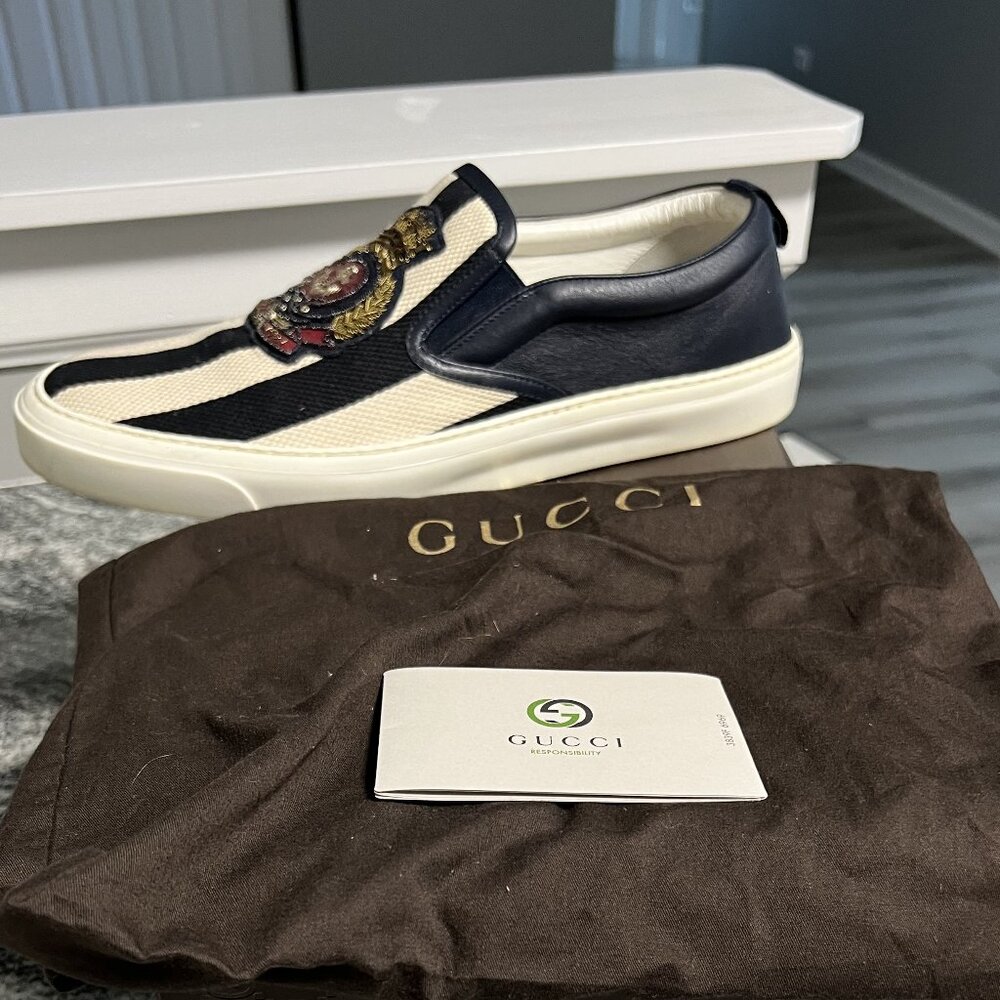 Canvas Anchor Slip on Sneakers